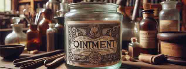 Salbe in historischer Apotheke